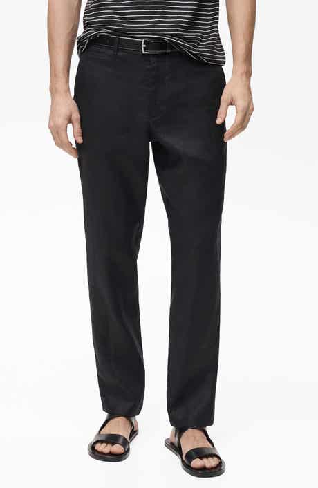 MANGO Slim Fit Linen Pants