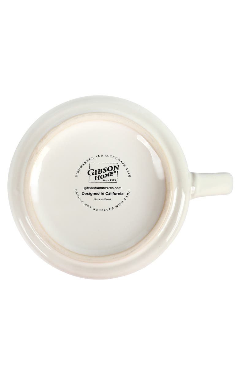 Gibson Home Palmridge 15oz 4 Piece Stoneware Coffee Mug Set, Alternate, color, Blue