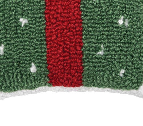 C & F Home C&f Home Dotted Present Hooked Christmas Throw Pillow, 8" X 8" In Multi