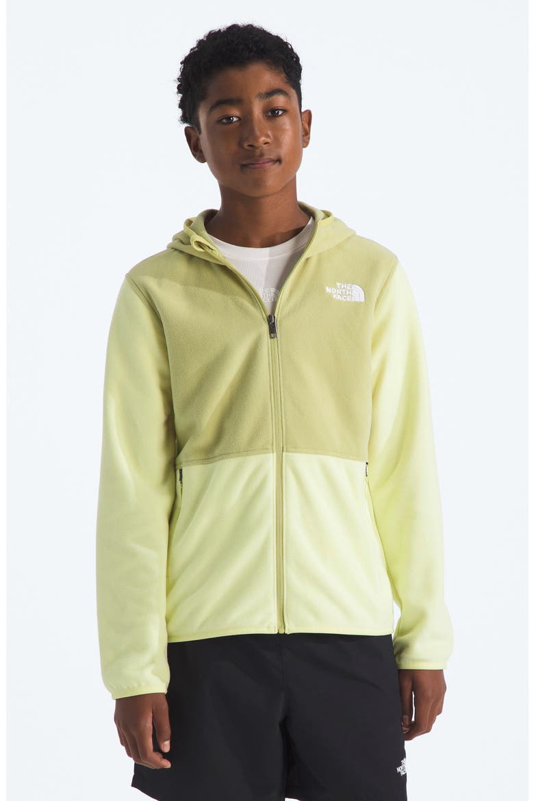 Kids' Glacier Polar Fleece Zip-Up Hoodie, Main, color, LEMON MIST/ PEAR