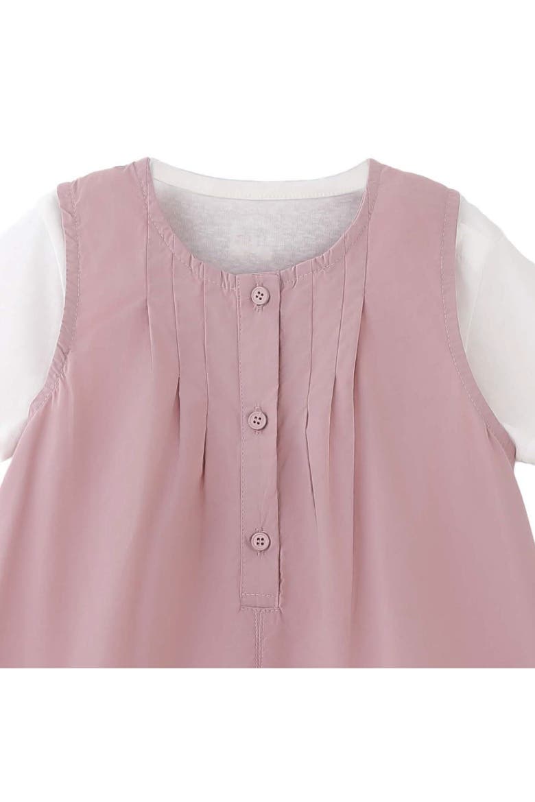 Button Romper Set, Alternate, color, Pink