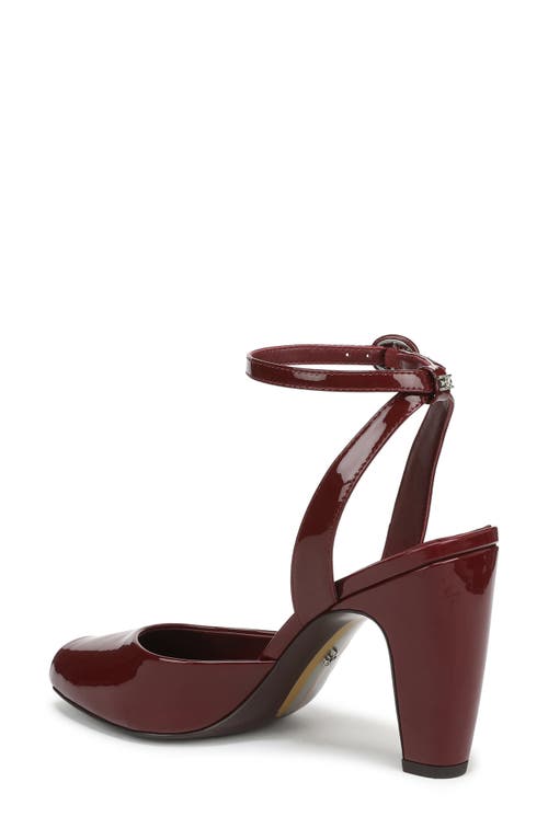 Sam Edelman Wrenna Ankle Strap Peep Toe Pump In Burgundy