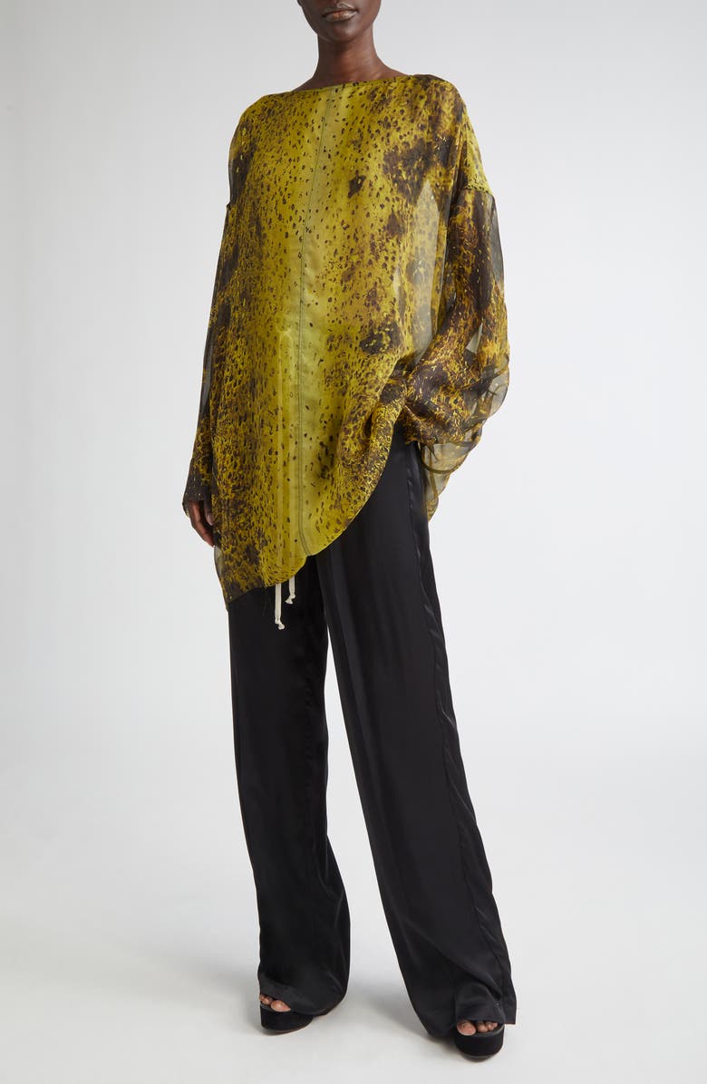 Rick Owens Eclipse Silk Tunic, Alternate, color,