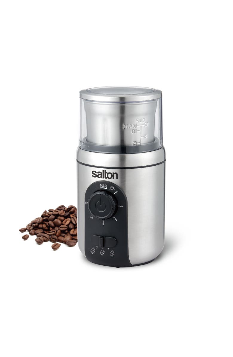 Salton Stainless Steel Intelligent Coffee Grinder, Alternate, color, 