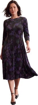 Roaman's Velour Swing Drape Dress