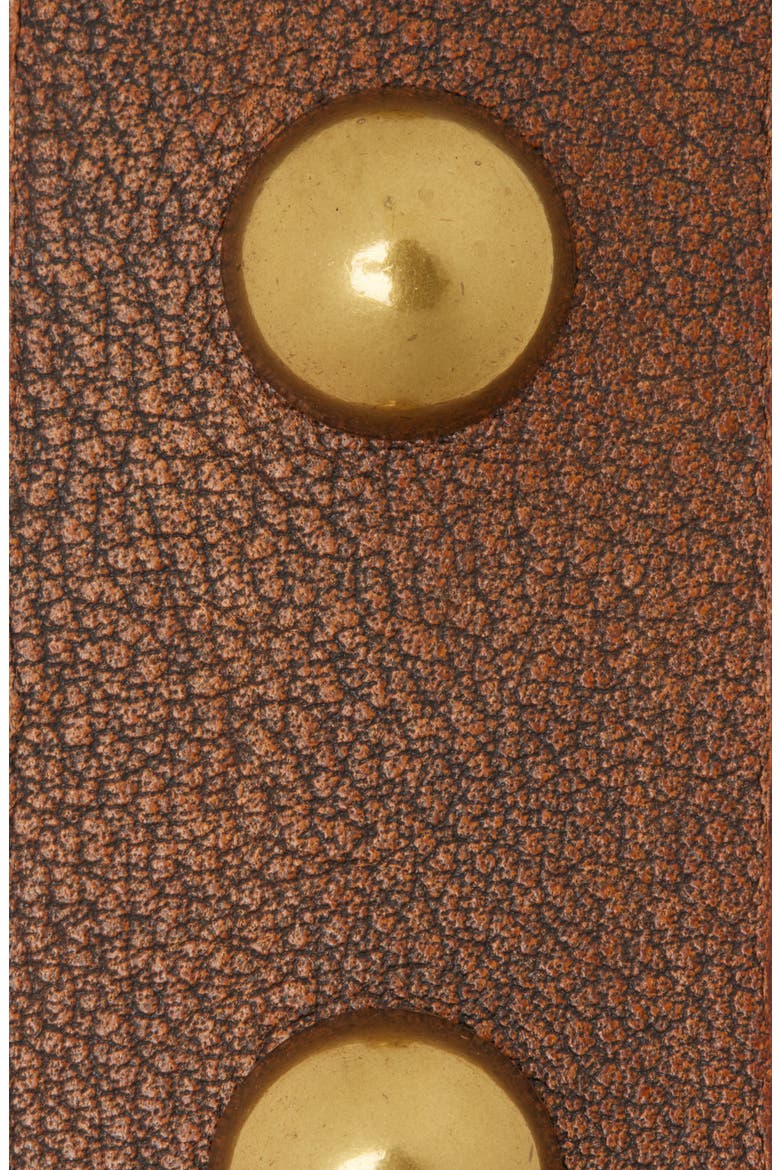 Rhodes Stud Leather Belt, Alternate, color, COGNAC