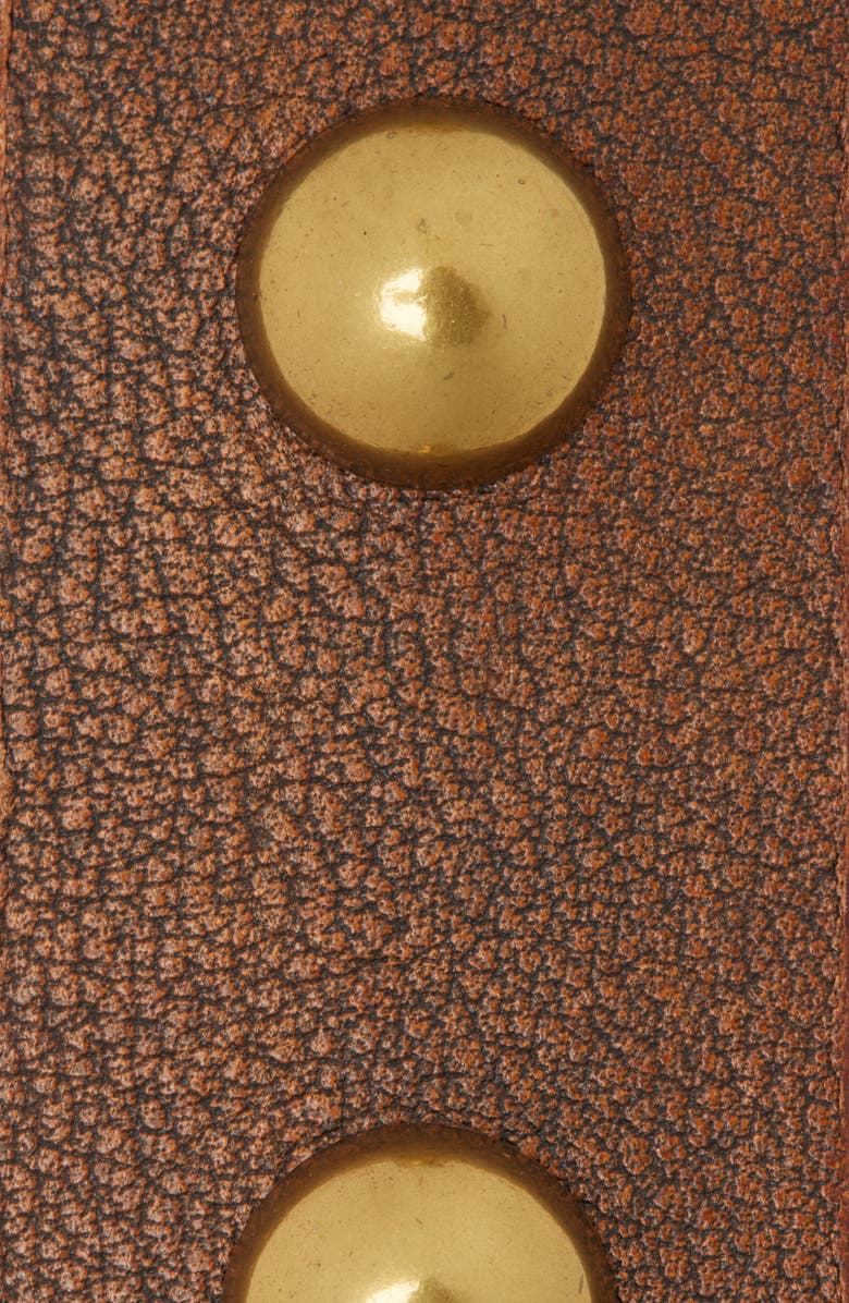 Free People Rhodes Stud Leather Belt, Alternate, color, Cognac