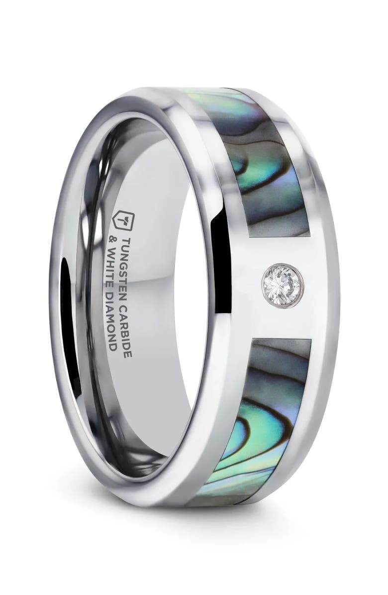 Larson Jewelers Honolulu Mother of Pearl White Diamond Ring, Main, color, Mother Of Pearl