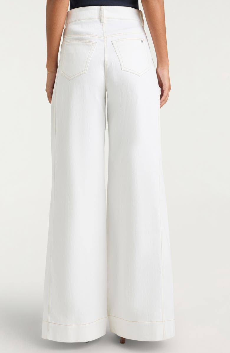 Cinq à Sept Carol Wide Leg Jeans, Alternate, color, White