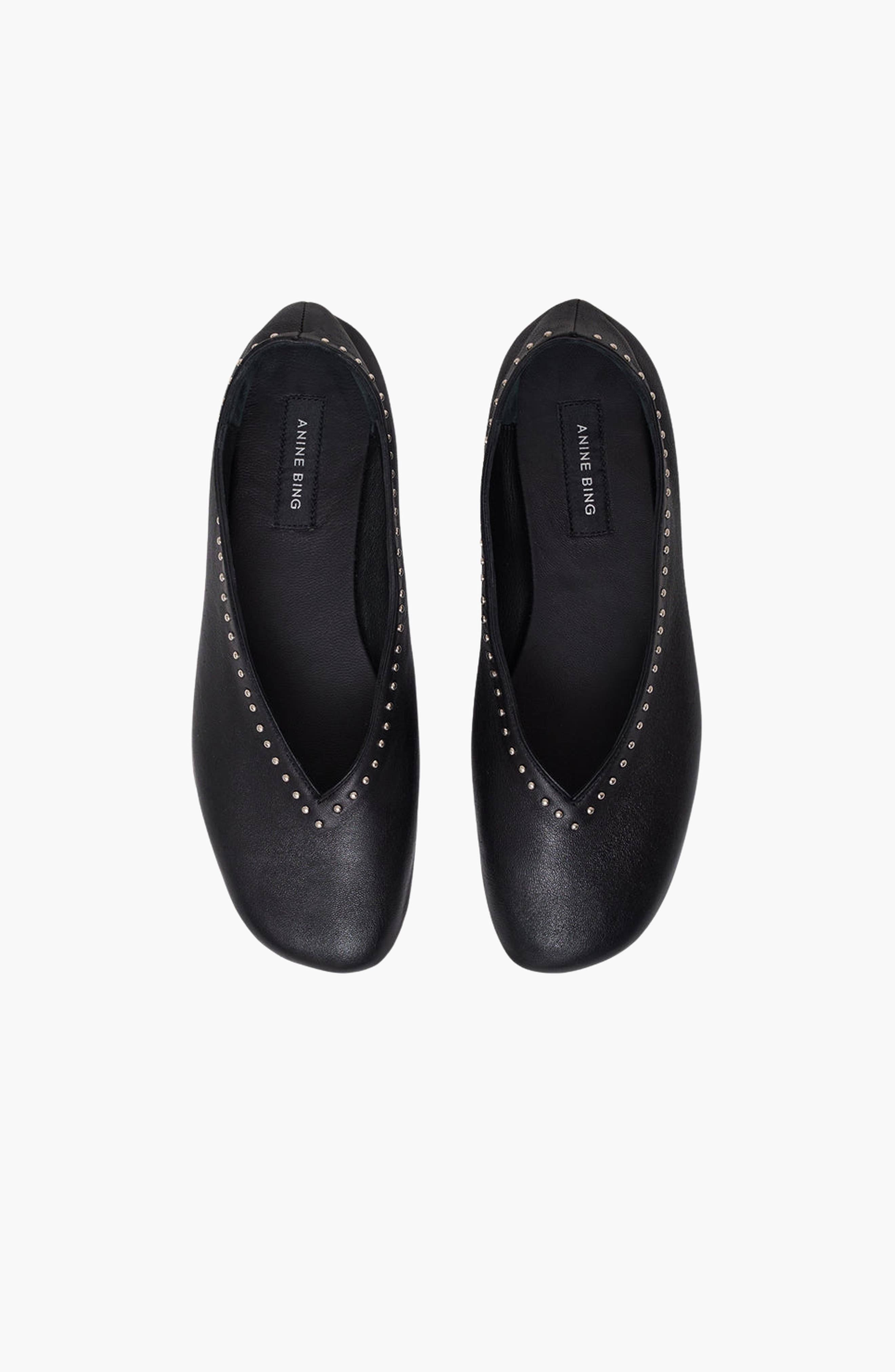 Ana Flats Studs, Alternate, color, Black