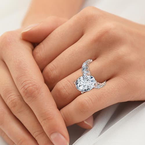 Bliss Diamond Certified 6ct Oval Diamond Engagement Ring 14k Gold Lab Grown