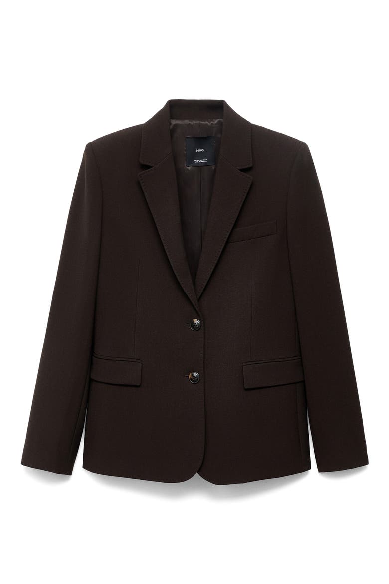 Straight Fit Blazer, Alternate, color, CHOCOLATE
