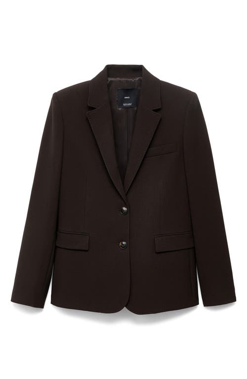 Mango Straight Fit Blazer In Black
