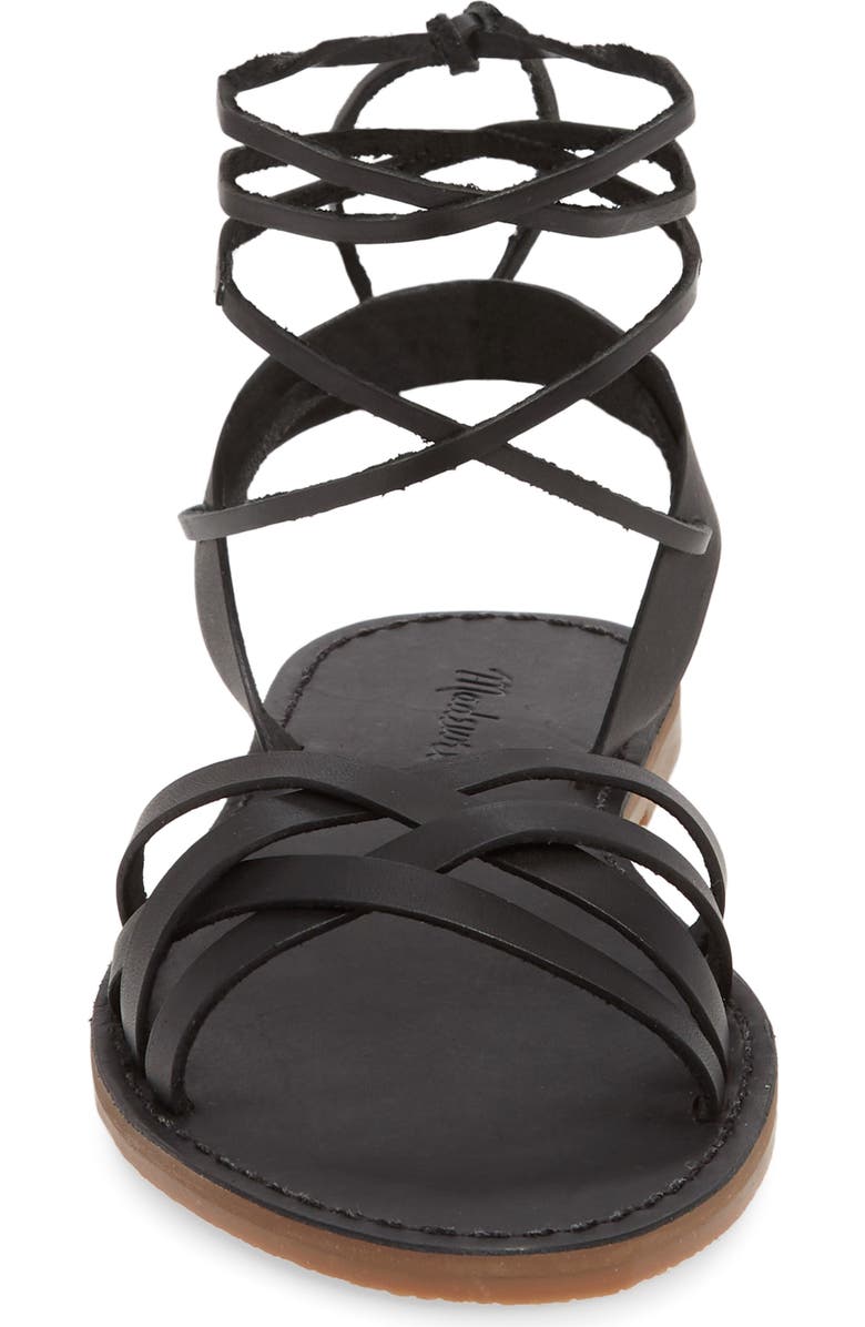 Madewell The Boardwalk Woven Lace Up Sandal, Alternate, color,