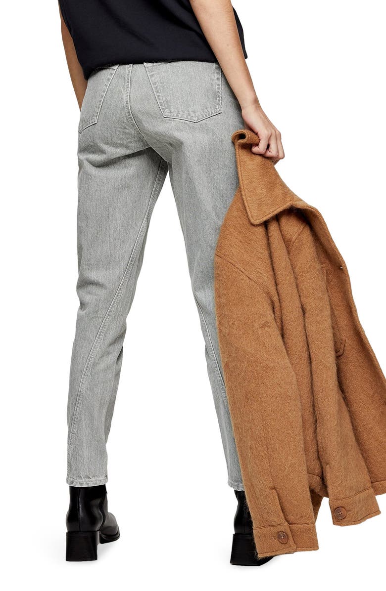 Topshop IDOL Twist Seam Mom Jeans, Alternate, color,