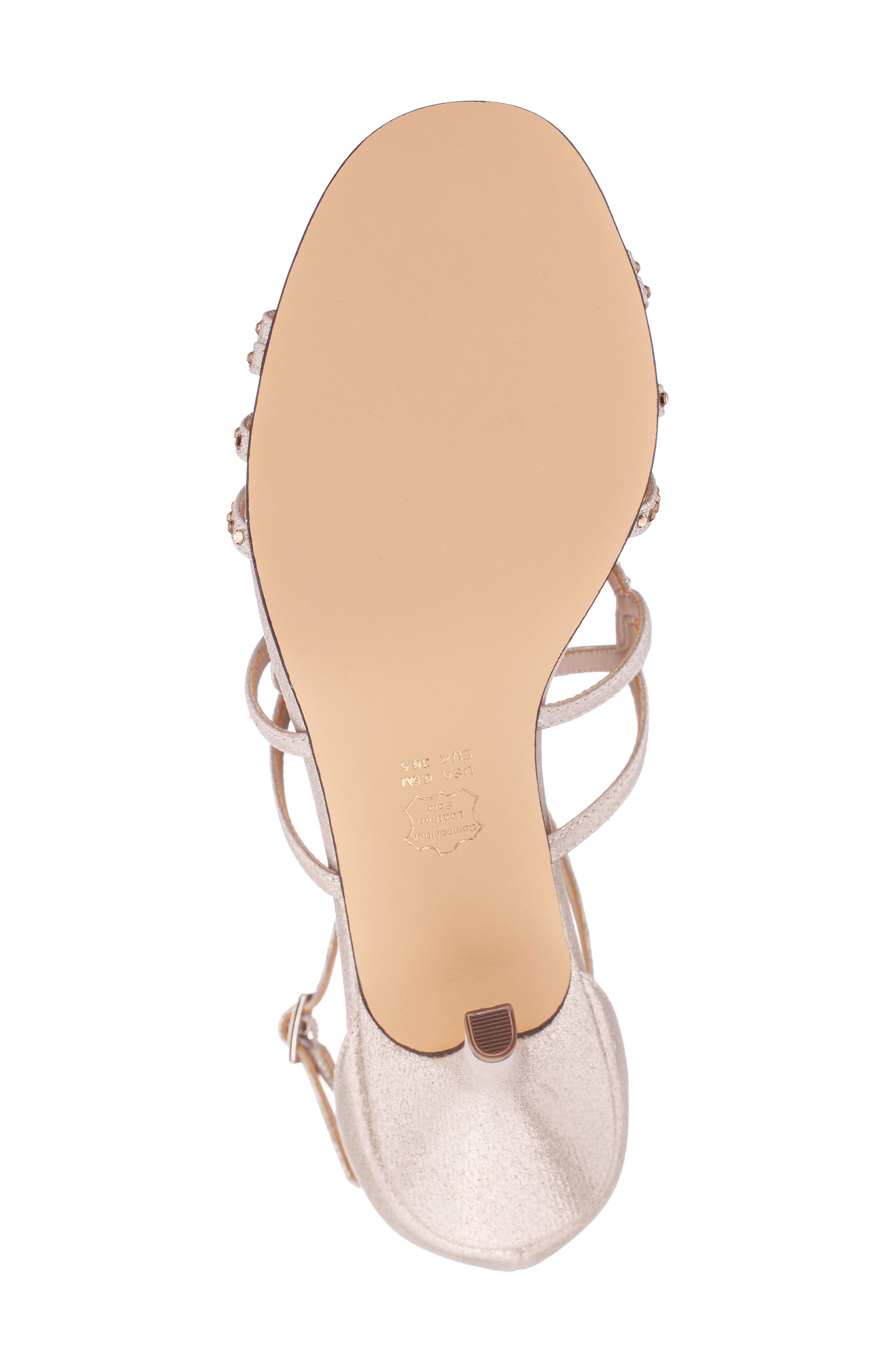 Aniela Ankle Strap Sandal, Alternate, color, PLATINO