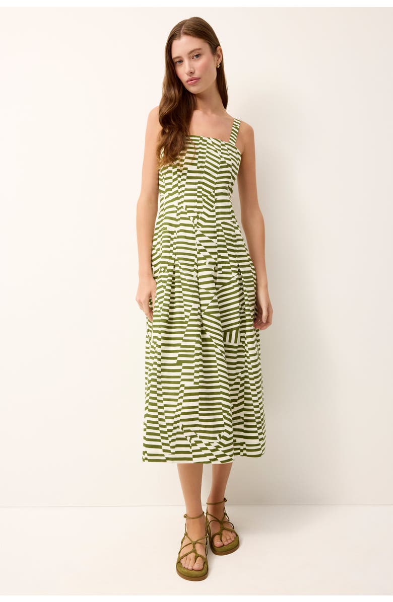 Marie Oliver Dixon Dress, Alternate, color, Green Stripe