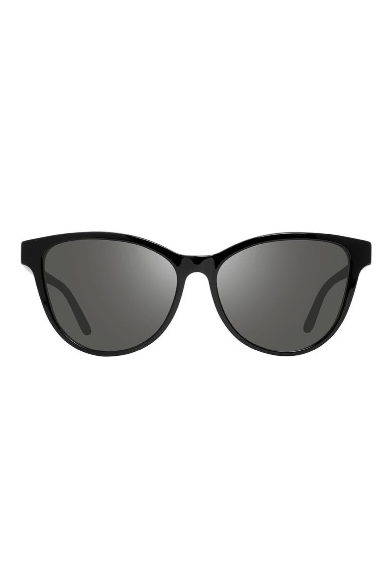 Daphne 56mm Oval Polarized Sunglasses, Main, color, BLACK