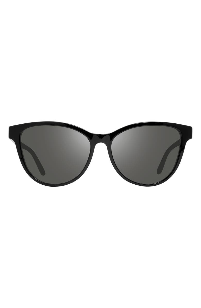 Revo Daphne 56mm Oval Polarized Sunglasses, Main, color, Black