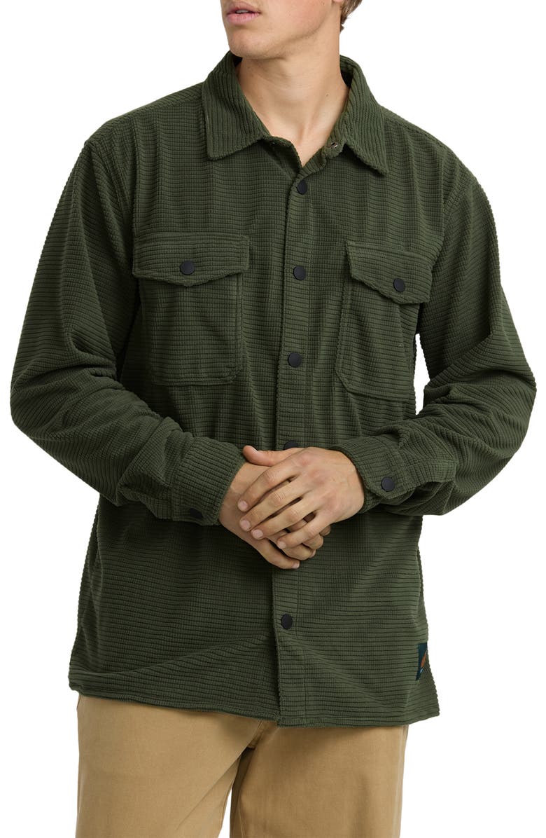 Billabong Ridge Corduroy Flannel Button-Up Shirt, Main, color, Flat
