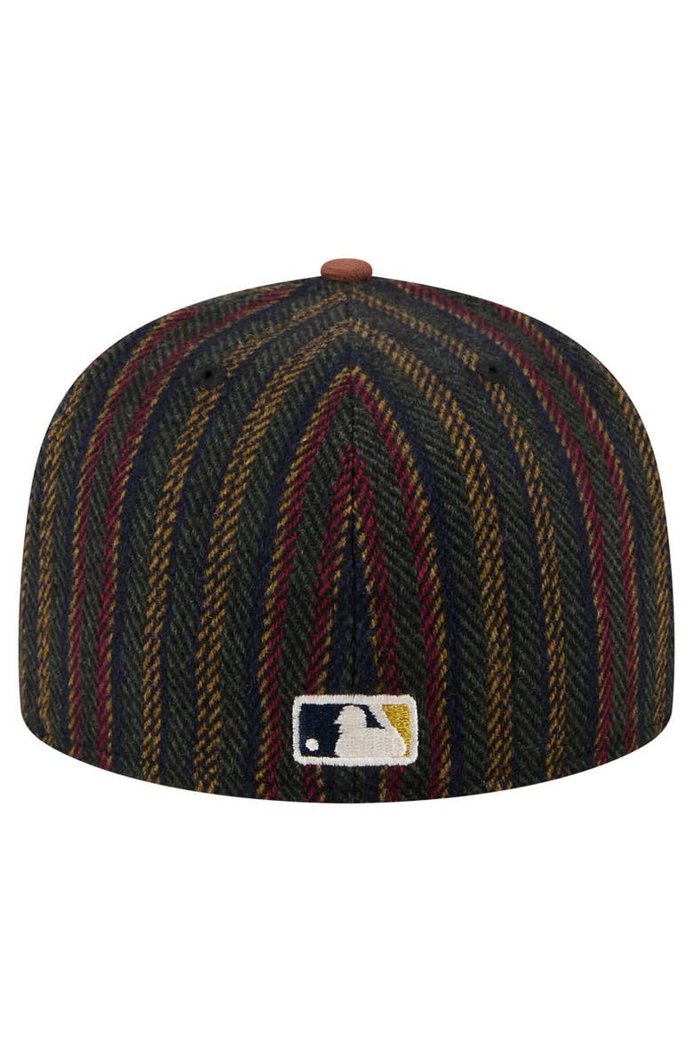 New Era Men's New Era  Brown Detroit Tigers Vintage Herringbone 59FIFTY Fitted Hat, Alternate, color, 