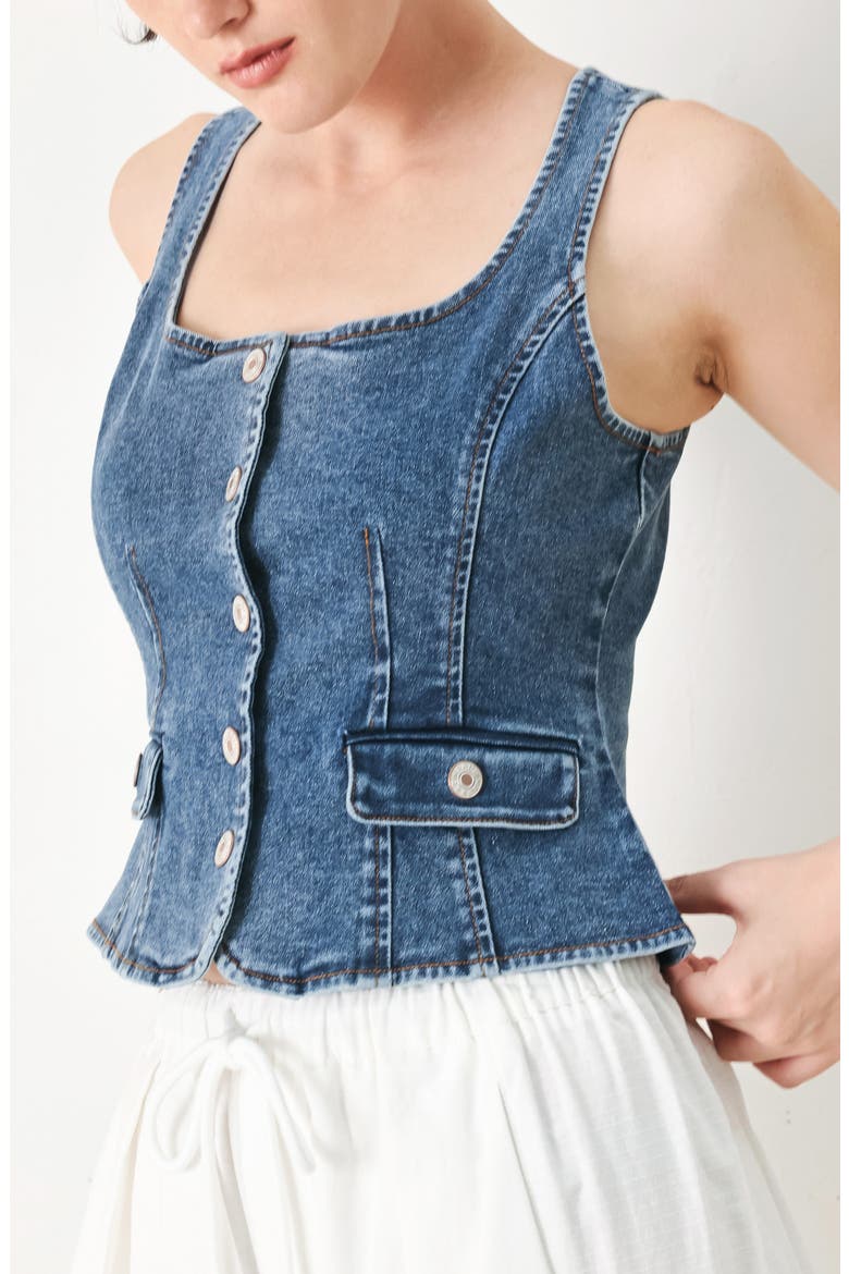 Denim Vest, Alternate, color, DENIM