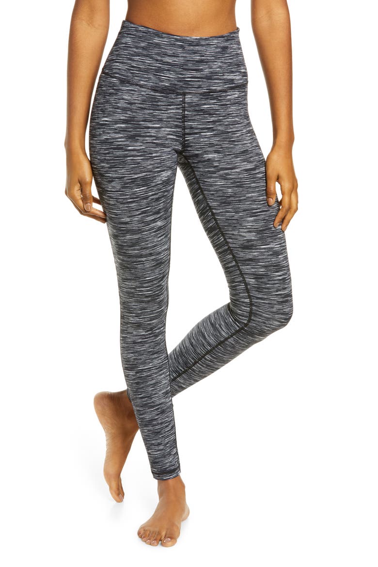 Live In Space Dye High Waist Leggings, Main, color, BLACK STONE SPACEDYE