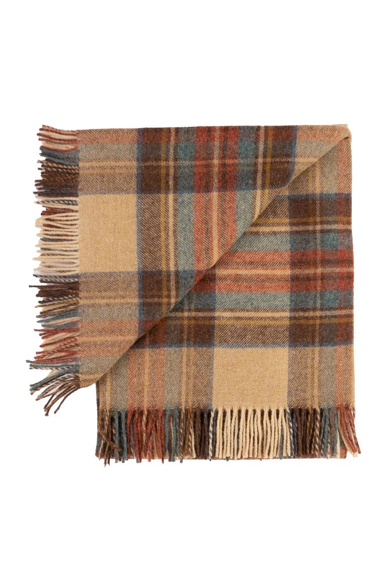 Highland Tweeds Shetland Lambswool Throw, Alternate, color, Antique Dress Stewart
