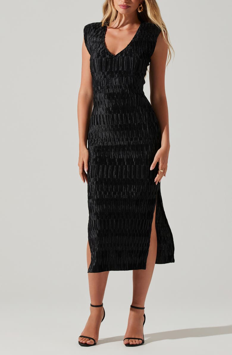 ASTR the Label Nyah Ruched Velvet Dress, Alternate, color,