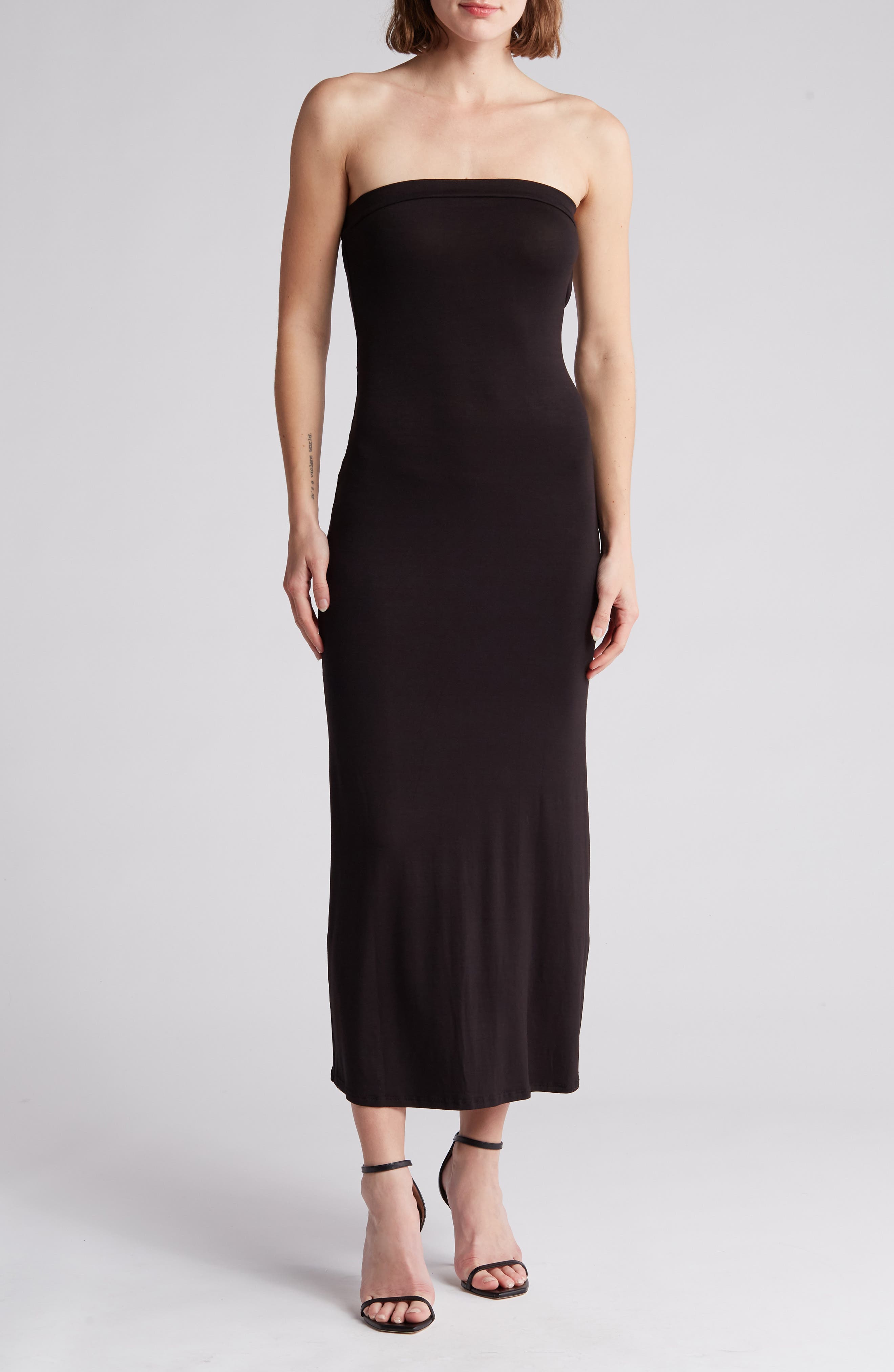 GO COUTURE Strapless Maxi Dress
