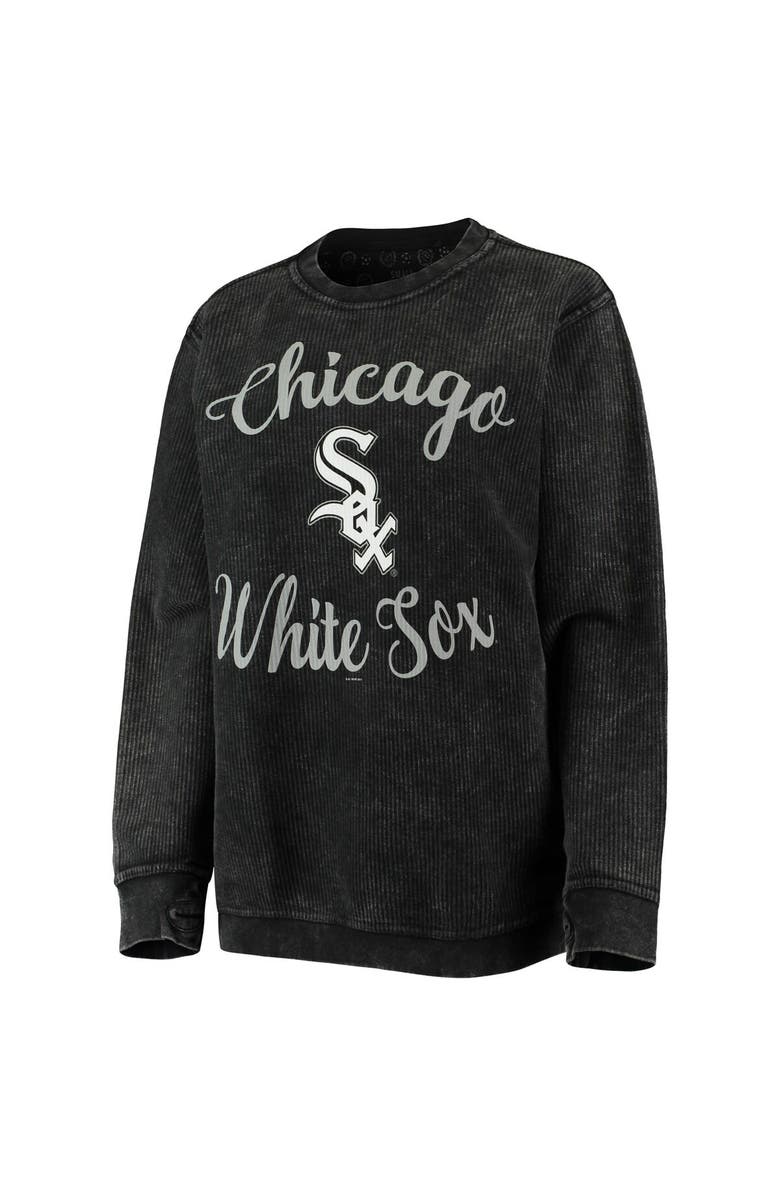 G-III 4HER BY CARL BANKS Women's G-III 4Her by Carl Banks Black Chicago White Sox Script Comfy Cord Pullover Sweatshirt, Alternate, color, Black