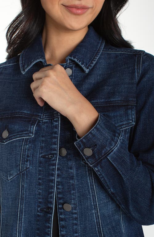 Liverpool Los Angeles Fit & Flare Denim Trucker Jacket In Multi