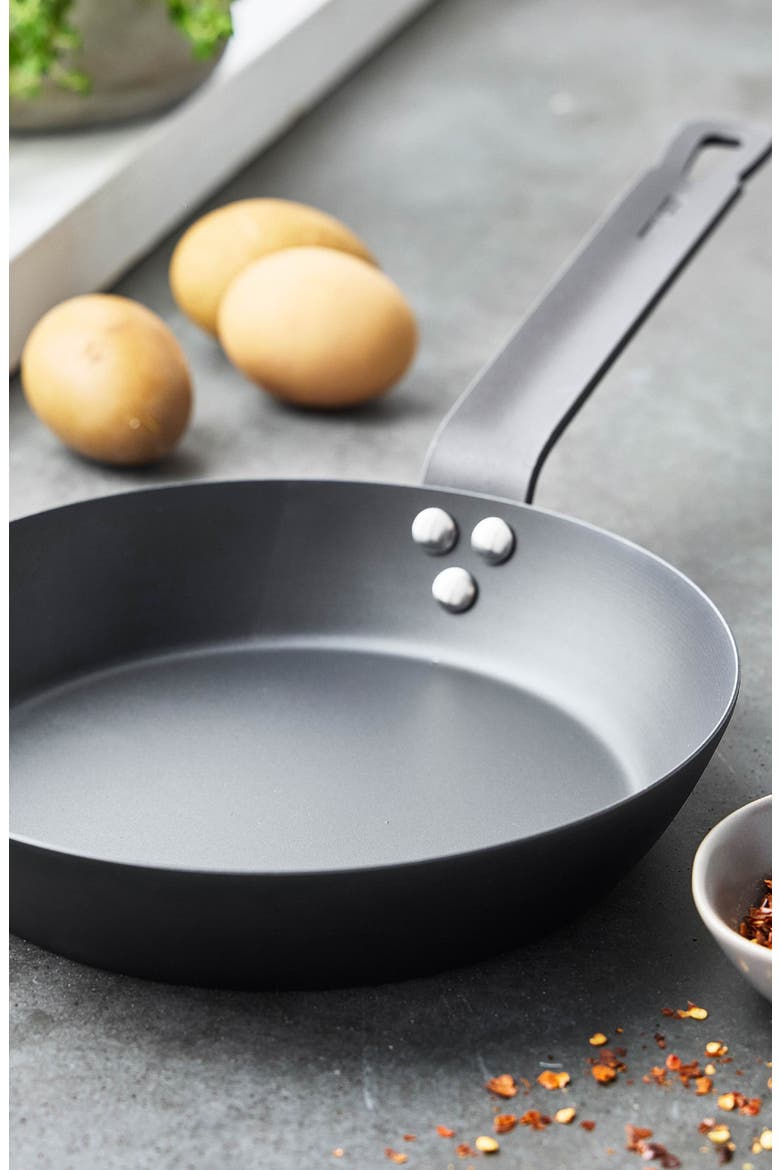 Bobby Flay by GreenPan 8-Inch Carbon Steel Frypan, Alternate, color, BLACK