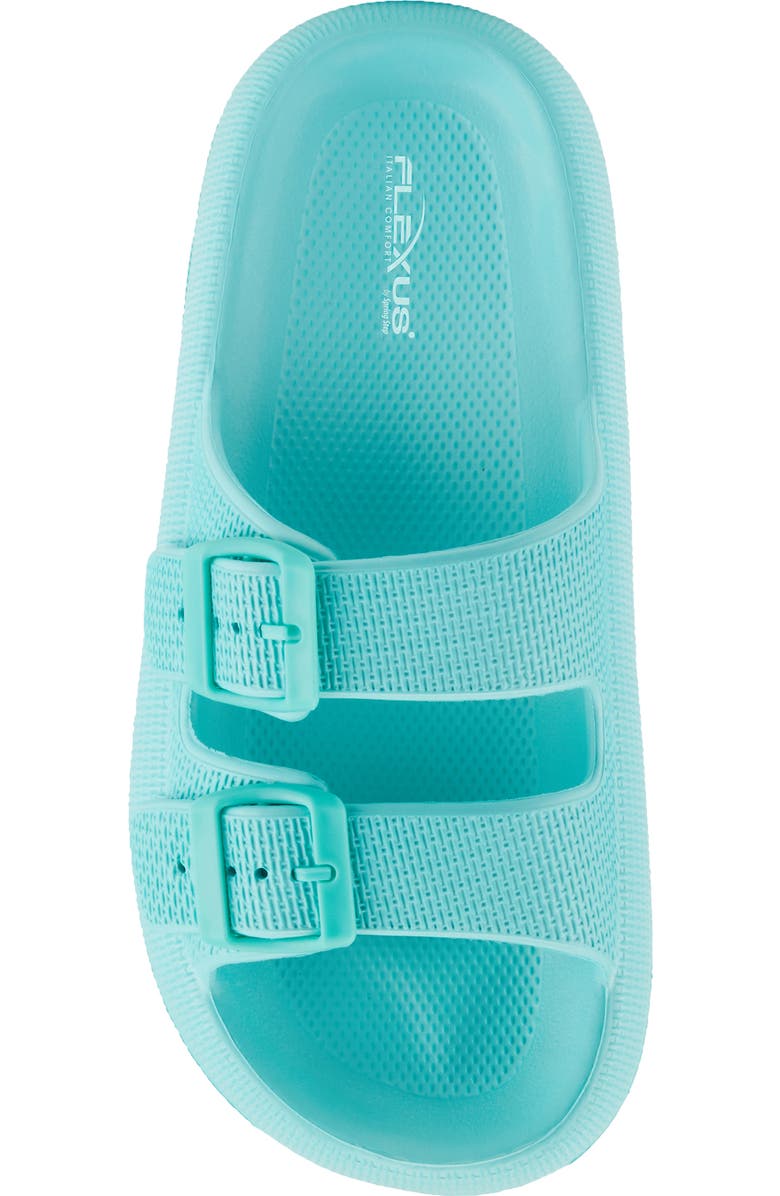 Flexus by Spring Step Bubbles Waterproof Slide Sandal, Alternate, color, Turquoise