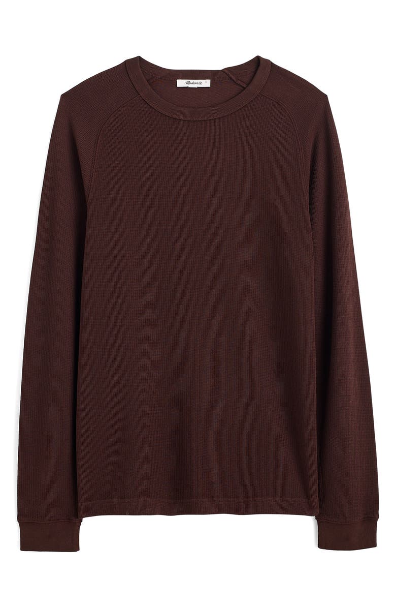 Madewell Textured Long Sleeve T-Shirt, Alternate, color, Coffee Bean