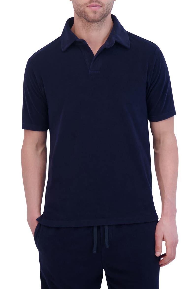 Terry Cloth Polo, Main, color, MIDNIGHT