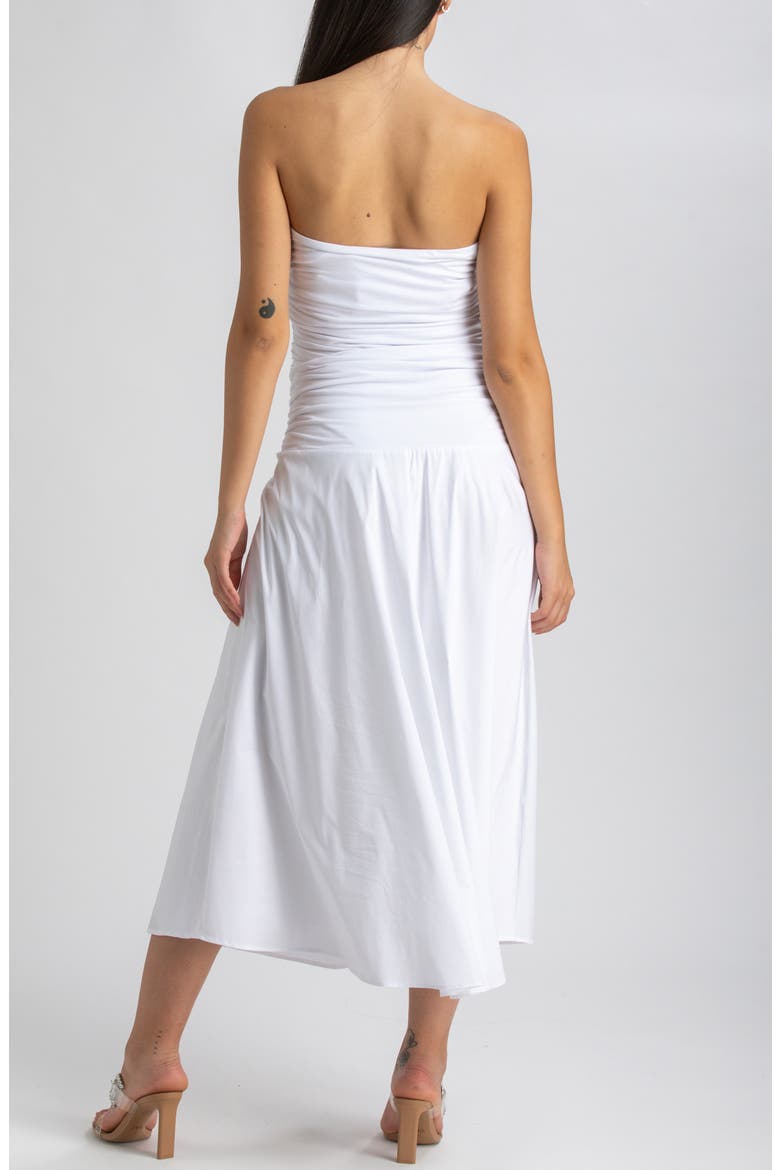 Strapless Drop Waist Maternity Dress, Alternate, color, WHITE