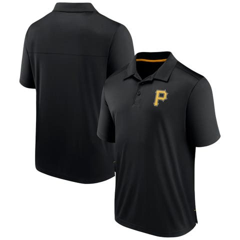 Men's Fanatics Branded  Black Pittsburgh Pirates Fitted Polo