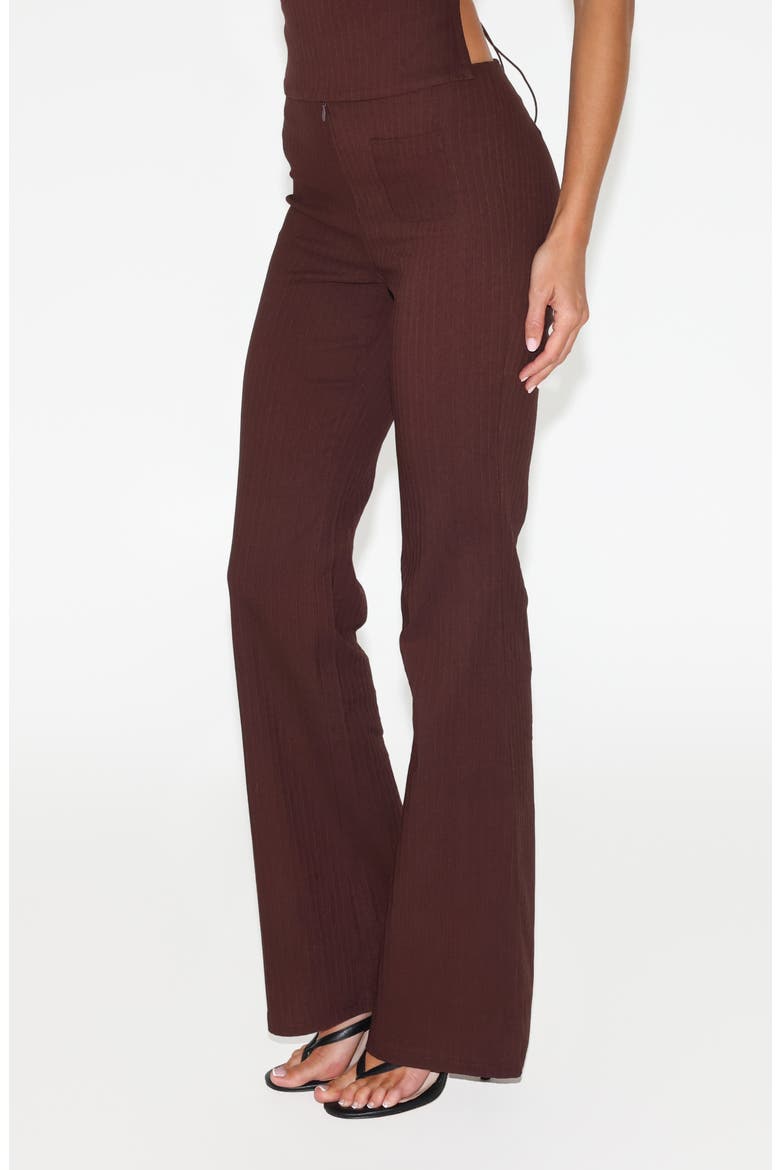Gwendoline Flare Pants, Alternate, color, CHOCOLATE