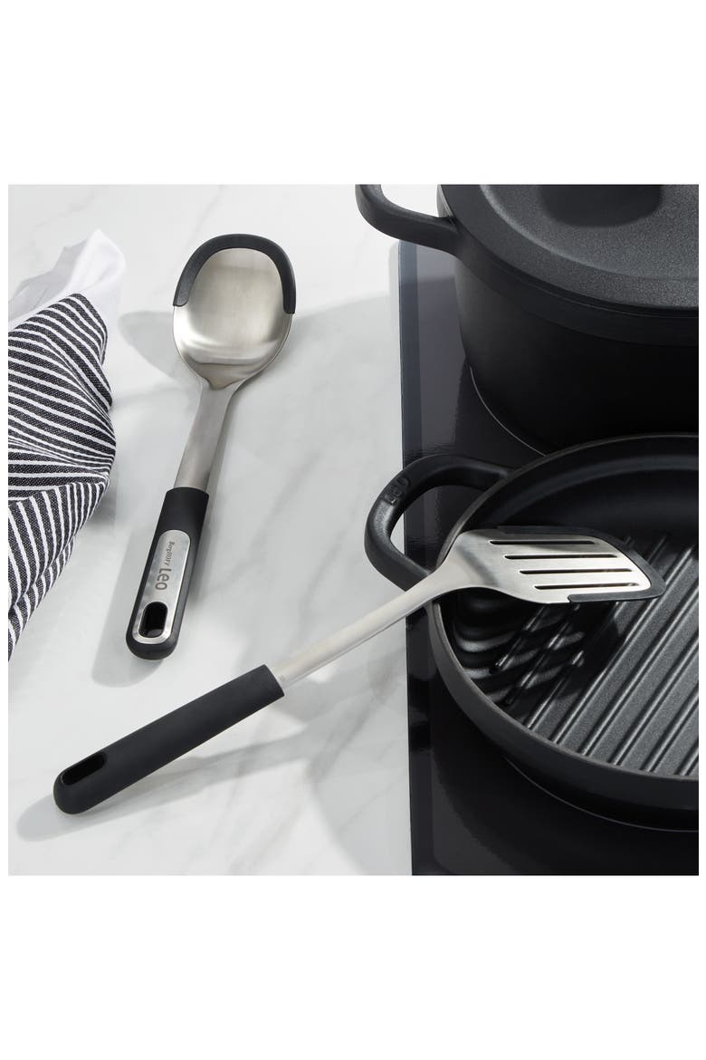 Leo Graphite 13.5-Inch Serving Spoon, Alternate, color, BLACK