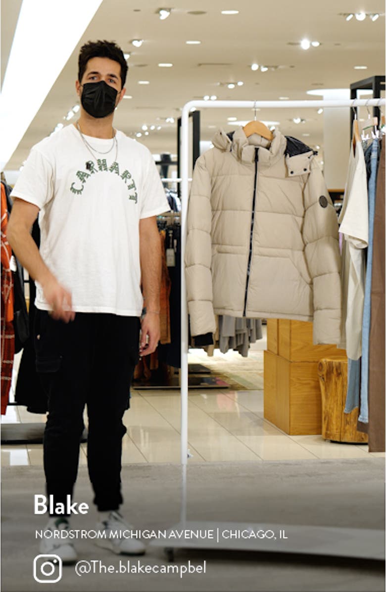 Matte Water Resistant Hooded Puffer Jacket, sales video thumbnail