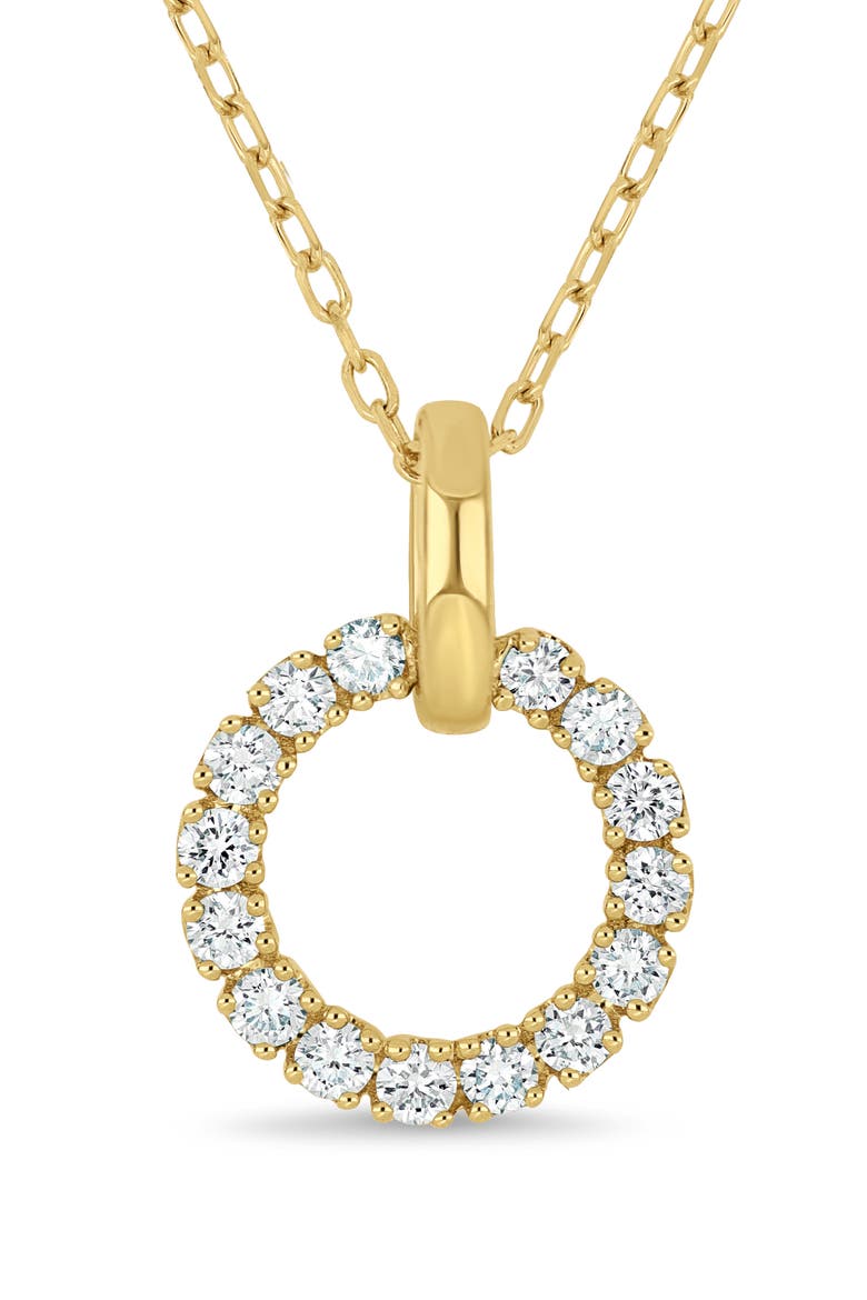 Audrey 18k Gold Diamond Pendant Necklace, Alternate, color, 18KY