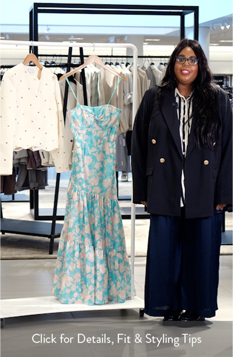 Phoebe Strapless Maxi Cocktail Dress, sales video thumbnail