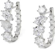 Nadri Beatrix Mixed Cubic Zirconia U-Shaped Hoop Earrings