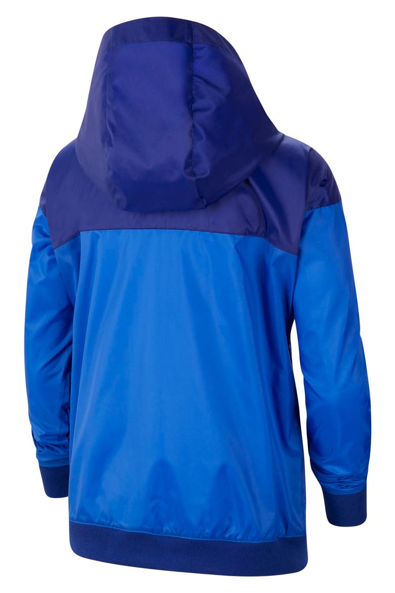 Kids' Sportswear Zero Windrunnker Hooded Jacket, Alternate, color, GAME ROYAL/ DEEP ROYAL BLUE
