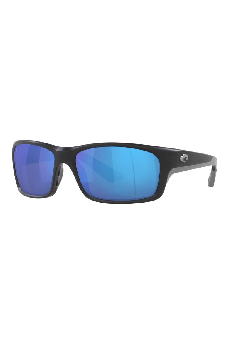 Jose Pro 62mm Polarized Oversize Rectangular Sunglasses, Alternate, color, MATTE BLACK