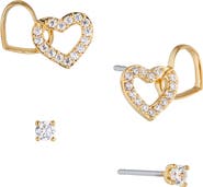 Nadri Heartbreaker Set of 2 Earrings