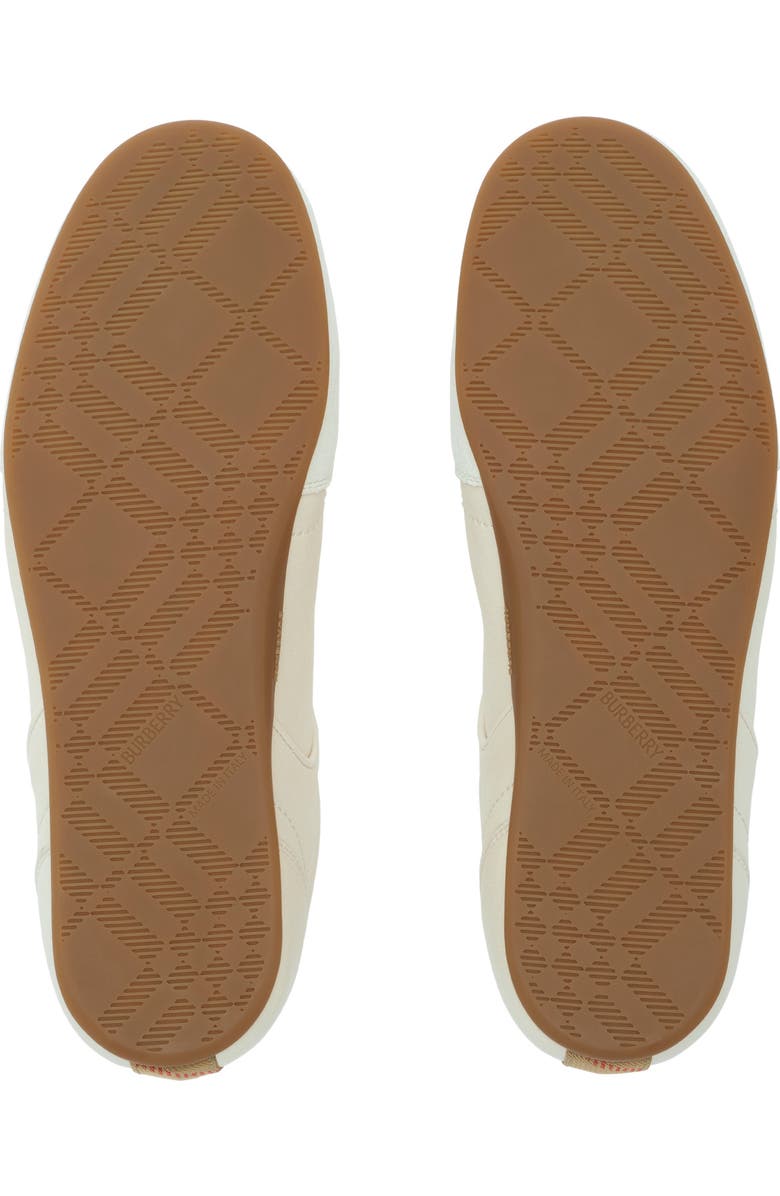 Burberry Leather Knight Runner Sneakers, Alternate, color, Dove Beige