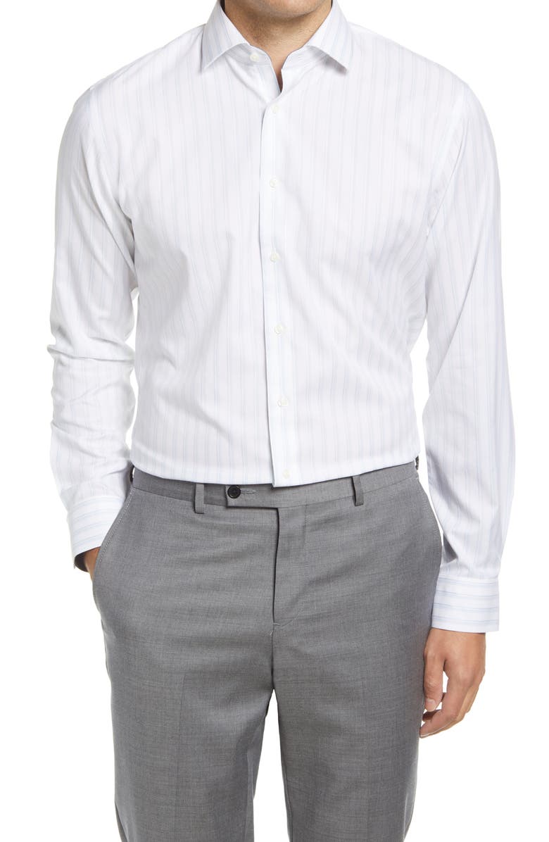 Nordstrom Trim Fit Shadow Stripe Dress Shirt, Main, color,