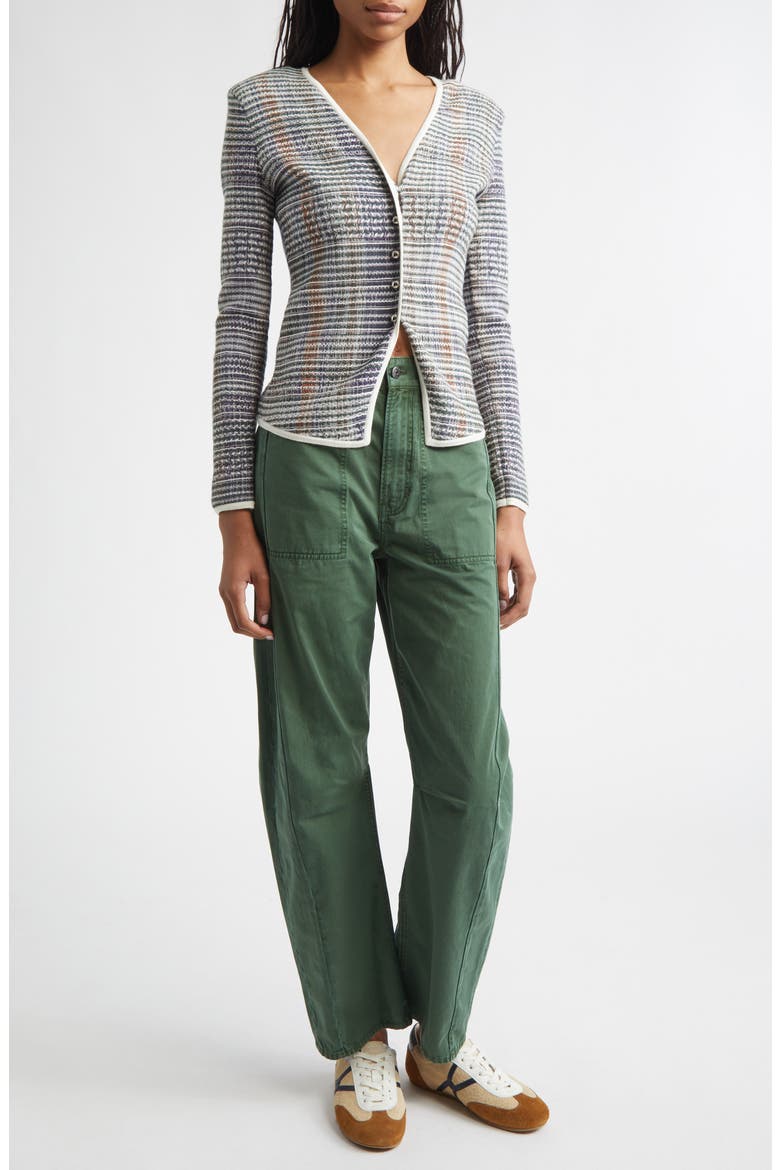 Nadialine Knit Jacket, Alternate, color, DARK HUNTER GREEN MULTI